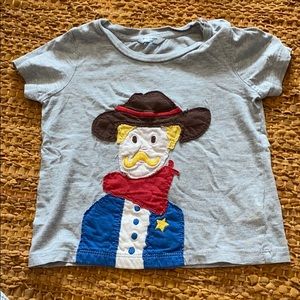 Baby Boden Cowboy appliqué T-shirt EUC 18-24 mon